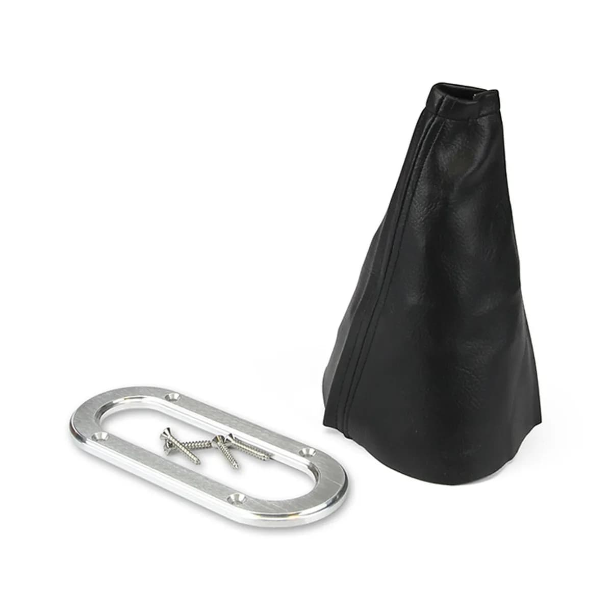 Emergency Hand Brake Boot; Transmount; 2.75 in. x 6.5 in. Outer/1.5 in. x 5.25 in. Inner; Incl. Billet Aluminum Ring;