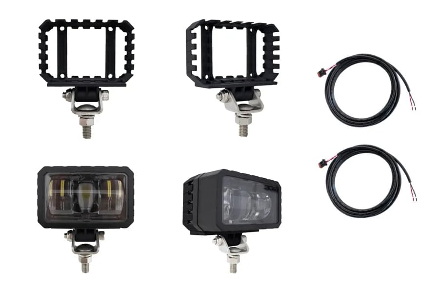 J.W Speaker 24V LED High Beam Front Position - 2 Light Kit with Mount Wire Harness 0530313
