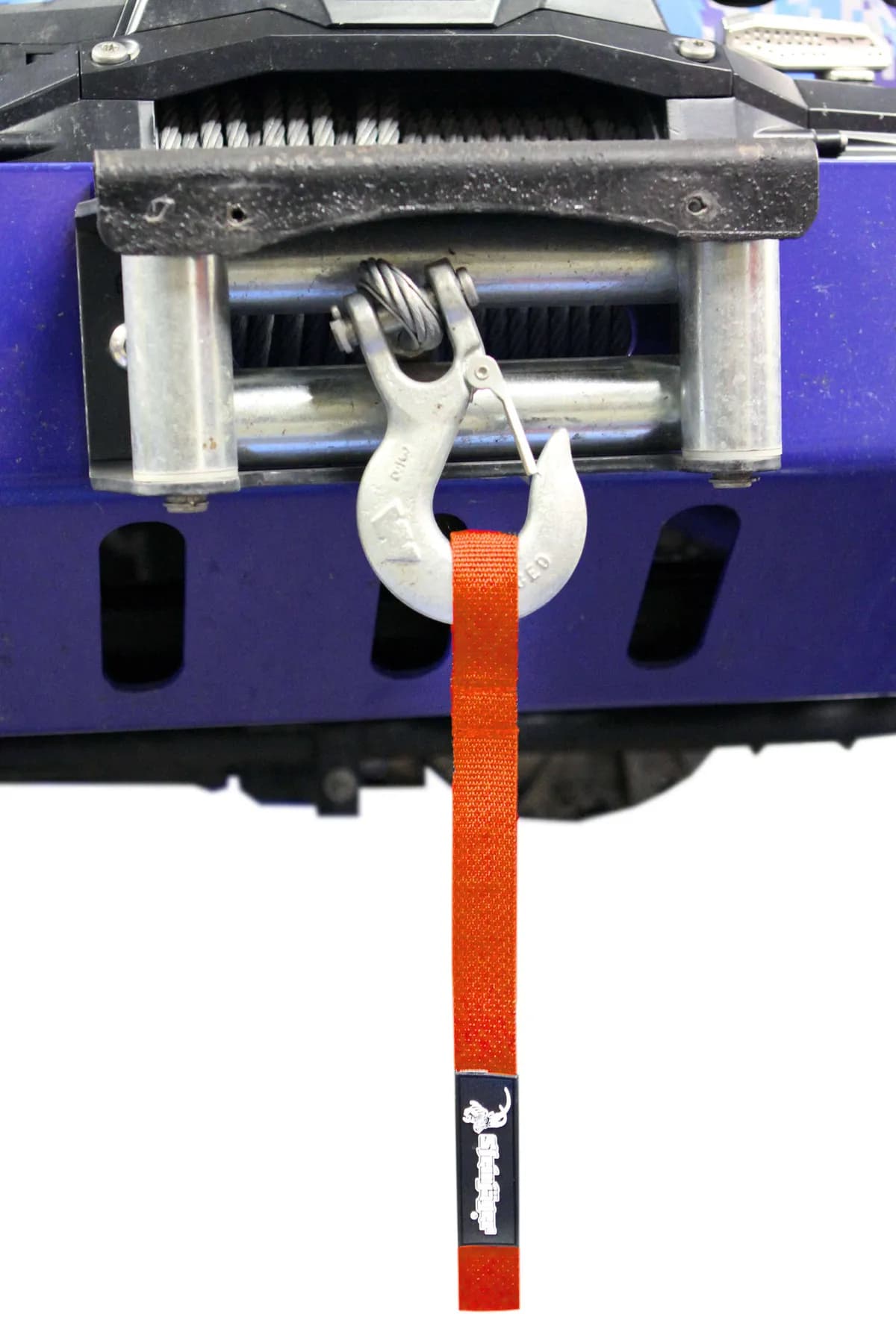 SteinjÃ¤ger Recovery and Towing Wrangler JL 2018 to Present Winch Hook Strap Orange
