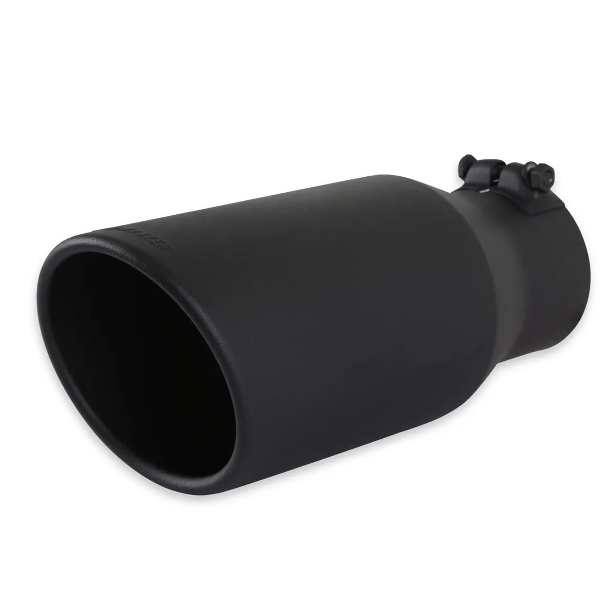 Exhaust Tip ss 5in 3.5in Tubing 12in Long Clampon Angle Cut Black
