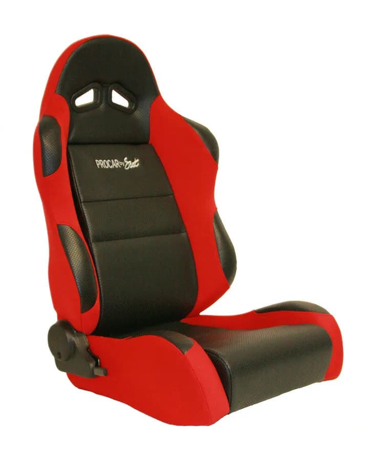 Sportsman Black Vinyl Inside Red Velour Wings & Side Bolsters