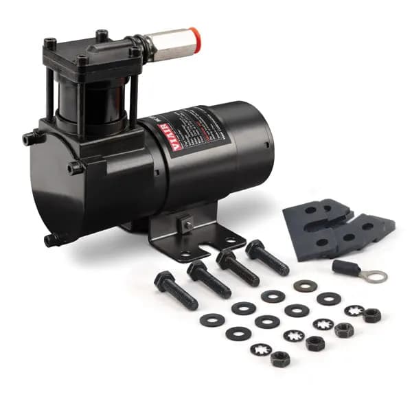 98c Stealth Black Compressor Kit W/External Check Valve & Omega Style Mounting Bracket(12v10% Duty)