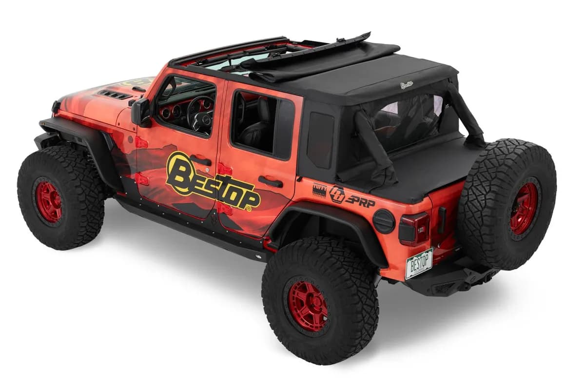 Bestop Halftop Soft Top - Jeep '24-Current Wrangler JL 4-Door (Black Diamond)