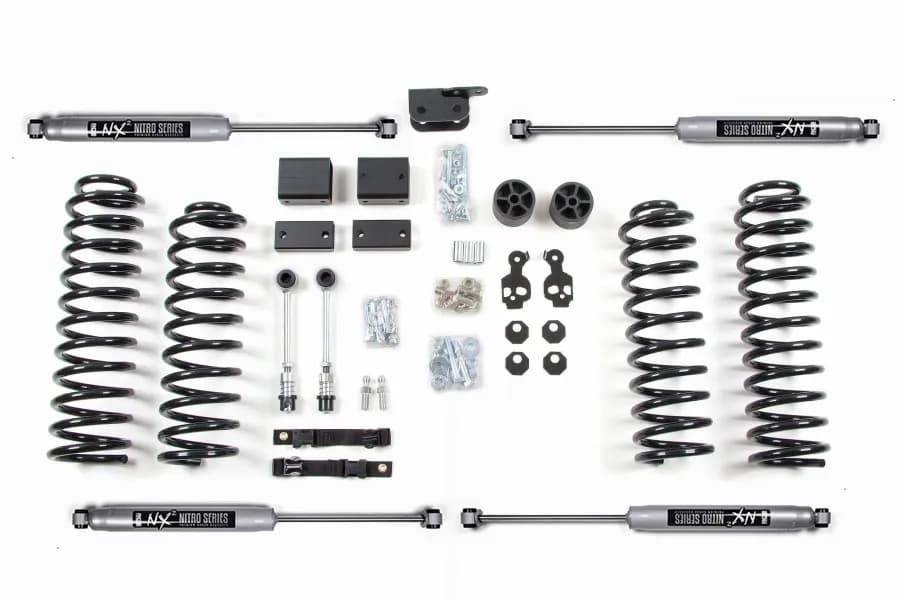 BDS Suspension 3in Lift Kit w/ NX2 Nitro Shocks & Disconnects - JK 4DR 2007-11