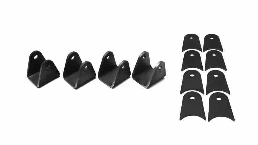 Steinjäger Tabs and Clevises, Weld On 4 Link Tab and Clevis Kits 0.563 Bore 3.50 Axle Diameter 2.50 Inch Clevis Jaw 3.50 Axle Tab Length 4 Clevises, 8 Axle Tabs