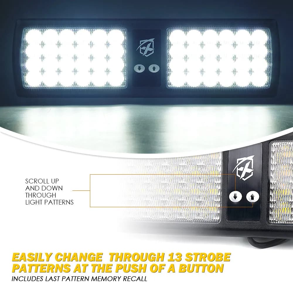 Xprite LED Windshield Visor Strobe Lights – Emergency Warning Light Bar | Decoy Series