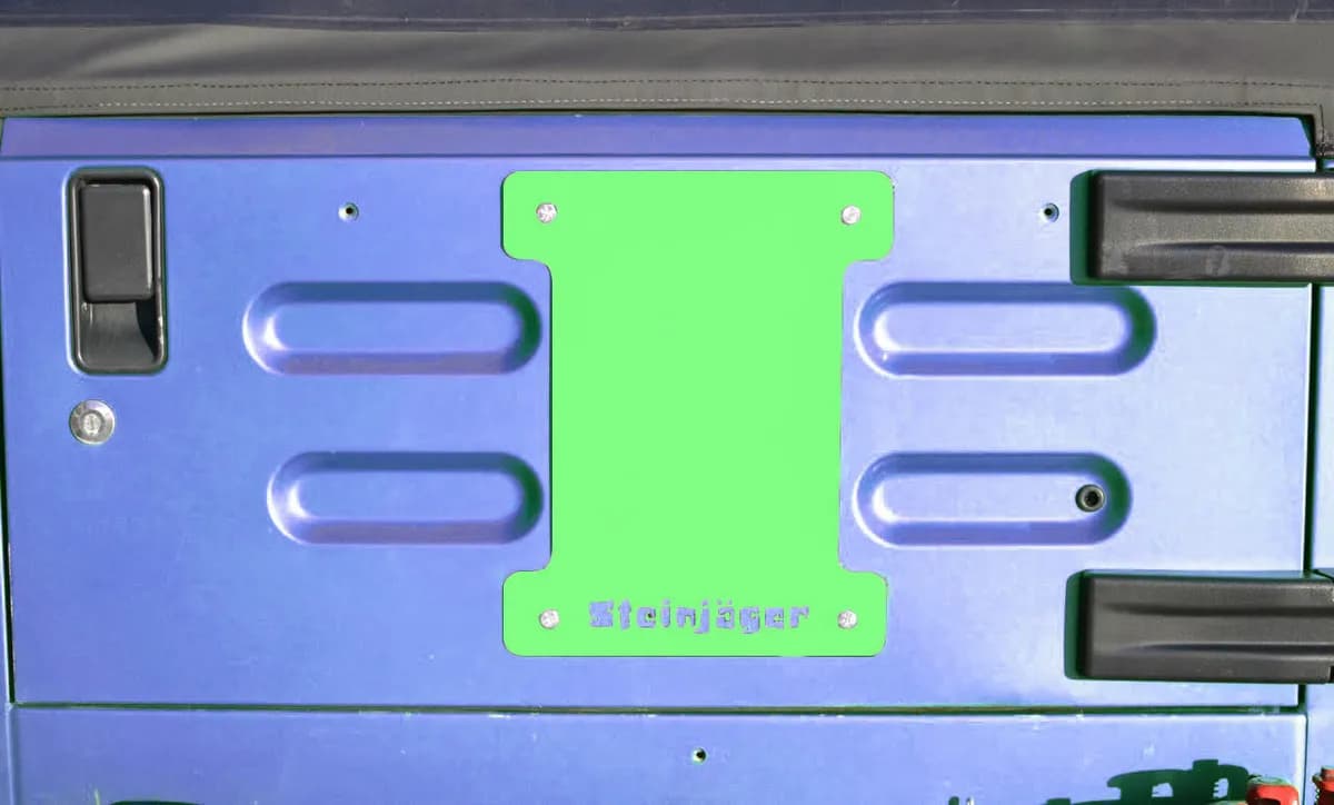 Steinjäger Wheels and Tires Wrangler TJ 1997-2006 Spare Tire Delete Plate Neon Green