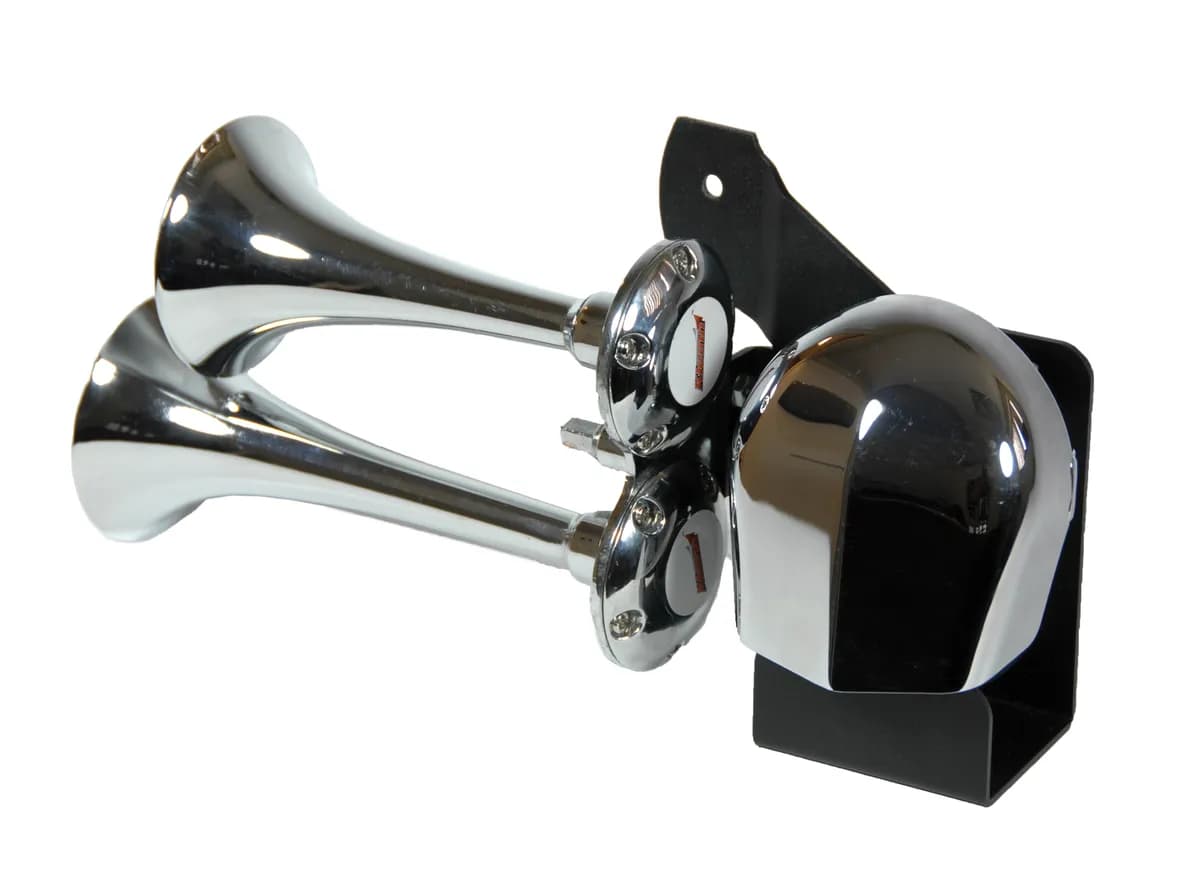 78up Harley Hogkit1 Direct Drive Bolton Air Horn System Made in USA Heavy Duty Mounting Bracket