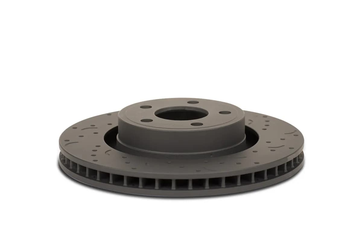 Talon Cross Drilled And Slotted Brake Rotors; Front; Vented Rotor; 11.57 in. Dia.; 1.80 in. Height;