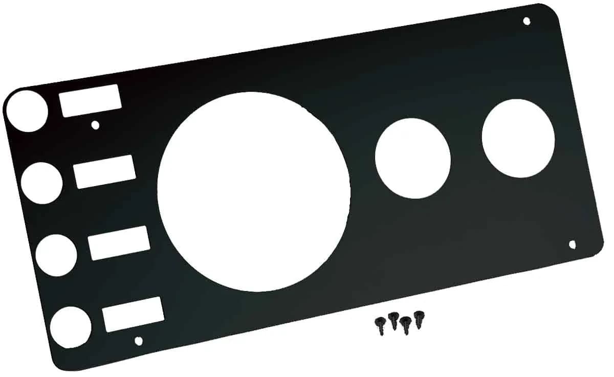 Kentrol Gauge Cover without radio opening CJ - 1976-86 Black Stainless Steel 50521
