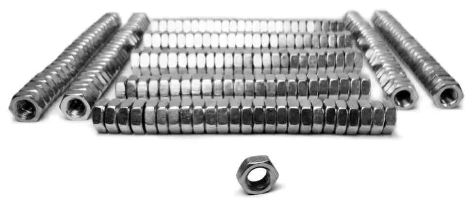 Steinjäger Nuts Bulk Jam Fasteners, Bulk 3/8-24 LH 225 Pack Grade 2 Plated Zinc Yellow