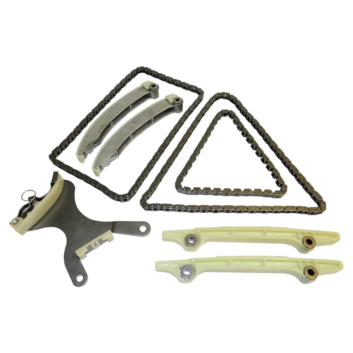 2007-2009 Commander XK w/ 4.7L engine; Kit includes: Chains Guides and Tensioner. 2007-2009 Grand Cherokee WK w/ 4.7L engine; Kit includes: Chains Guides and Tensioner.