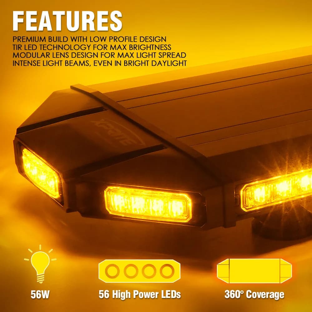 27" Professional Emergency Rooftop Strobe LED Light Bar | Black Hawk Series
