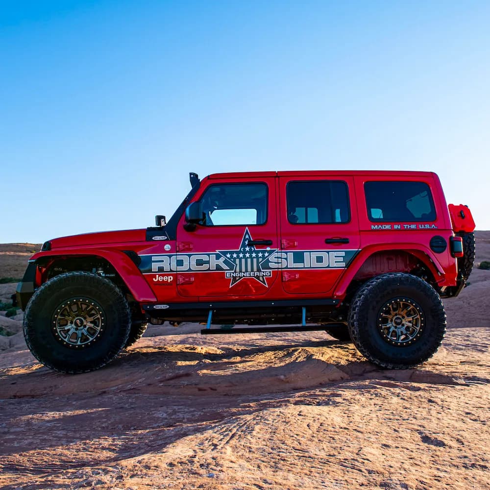 Jeep JL Side Step Sliders For 2024 Wrangler JL 4 Door Models Drivers Side Sub Part Rock Slide Engineering