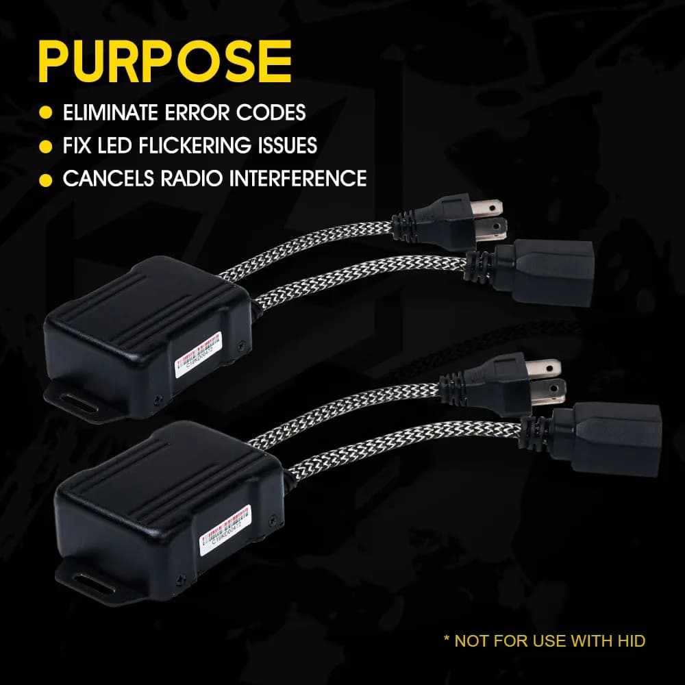 Xprite Reflex Series LED Headlight Canbus Anti-Flicker Resistor Decoder for H4 (1 Pair)