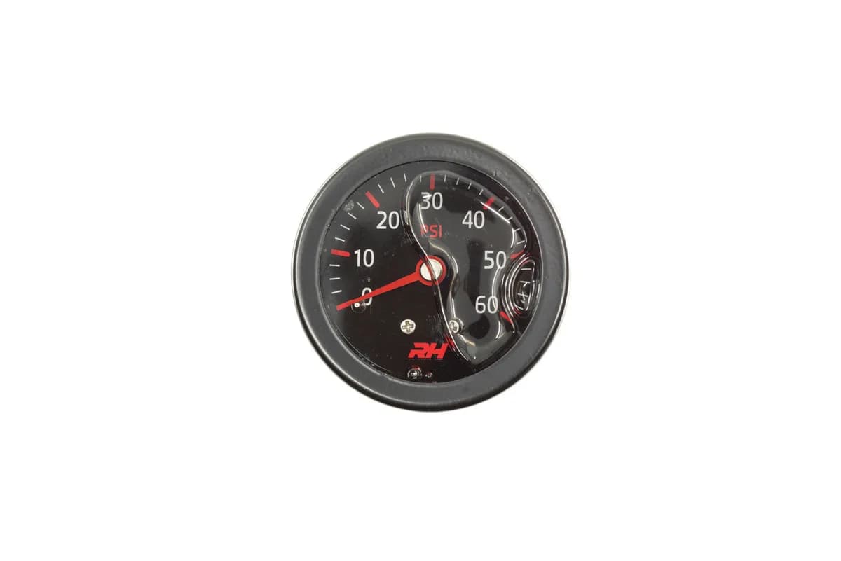 Liquid Filled Fuel Pressure Gauge1/8 In Npt Inlet60psiall Black Finish