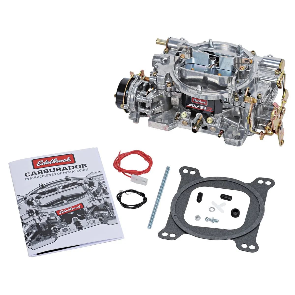 Edelbrock 1901 AVS2 Carburetor #1901 500 CFM With Electric Choke, Satin Finish (Non-EGR)