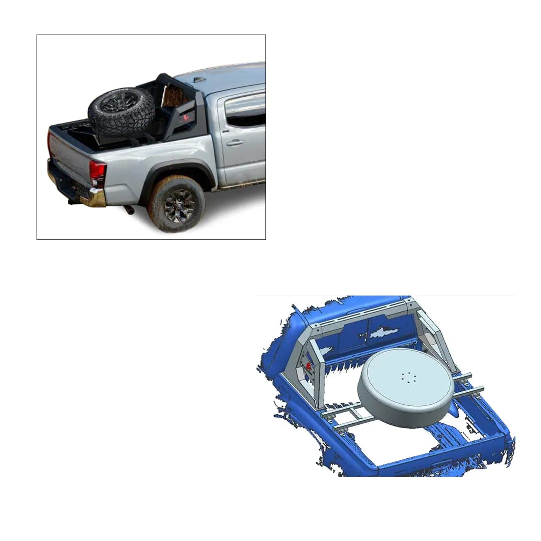 Black Horse Off Road Stark Tire Carrier Black Steel STC03
