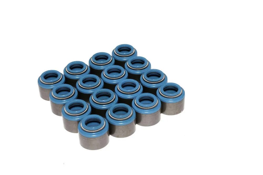 COMP Cams 516-16 Set of 16 Metal Viton Valve Seals for .530 Guide Size, 5/16 Valve Stem
