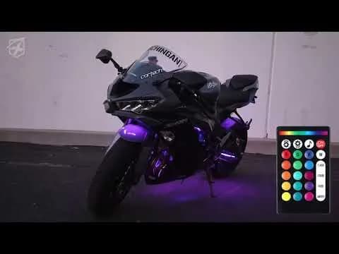 Xprite G1 Moto Series LED RGB Underbody Glow Kit with Remote Control