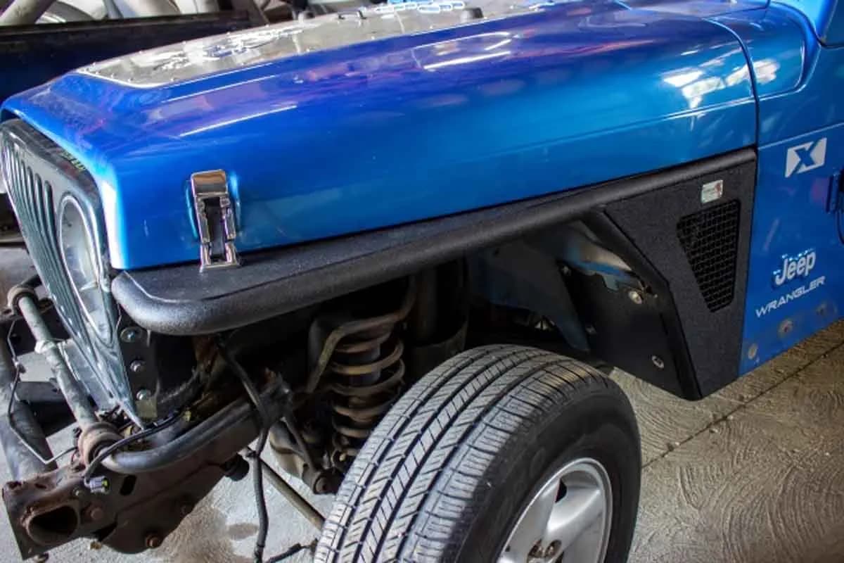 Front Tube Fenders with No Flares 1997 to 2006 TJ Wrangler, Rubicon and Unlimited Fishbone Offroad
