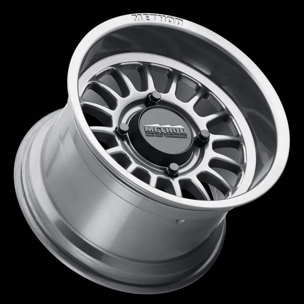 Aluminum Wheels 15x7 MR411 Bead Grip UTV Bolt Pattern 4 On 136 Offset 13 Lip Size 1.85 Gloss Titanium SL Method