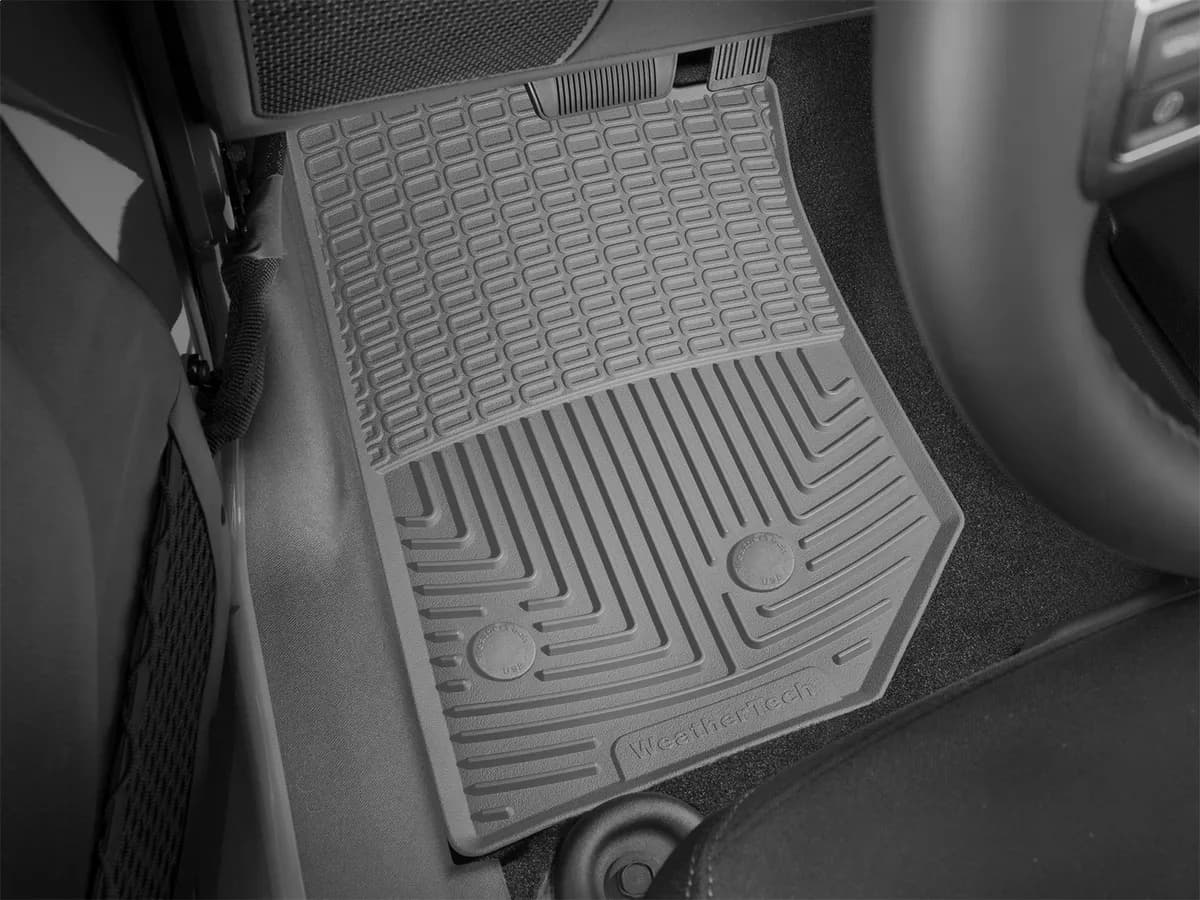 Grey Rear Rubber Mats Jeep Wrangler 2014 +