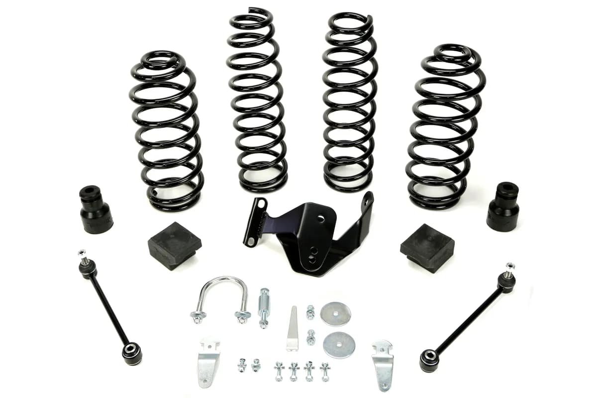 JK 4dr: 2.5β Coil Spring Base Lift Kit β No Shocks or Shock Extensions