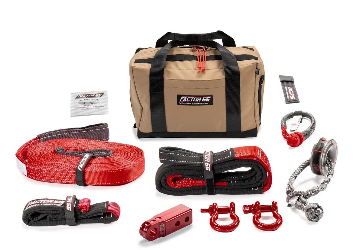 Factor 55 00475-01-Medium Sawtooth Winch Accessory Kit (Red Hitchlink And Med Bag)