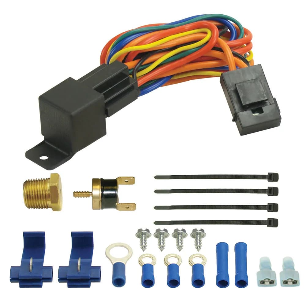 Derale 16739 Premium Single Stage 180°F Fan Controller with Thread In Probe, 25 Amp