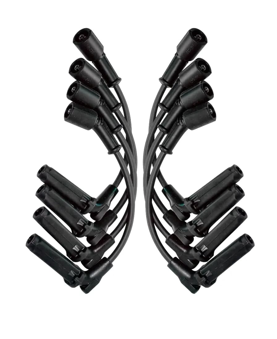 Wire Set Ultra gm ls 11 Inch Long Coil on Plug 90 Deg Boots Unsleeved Black