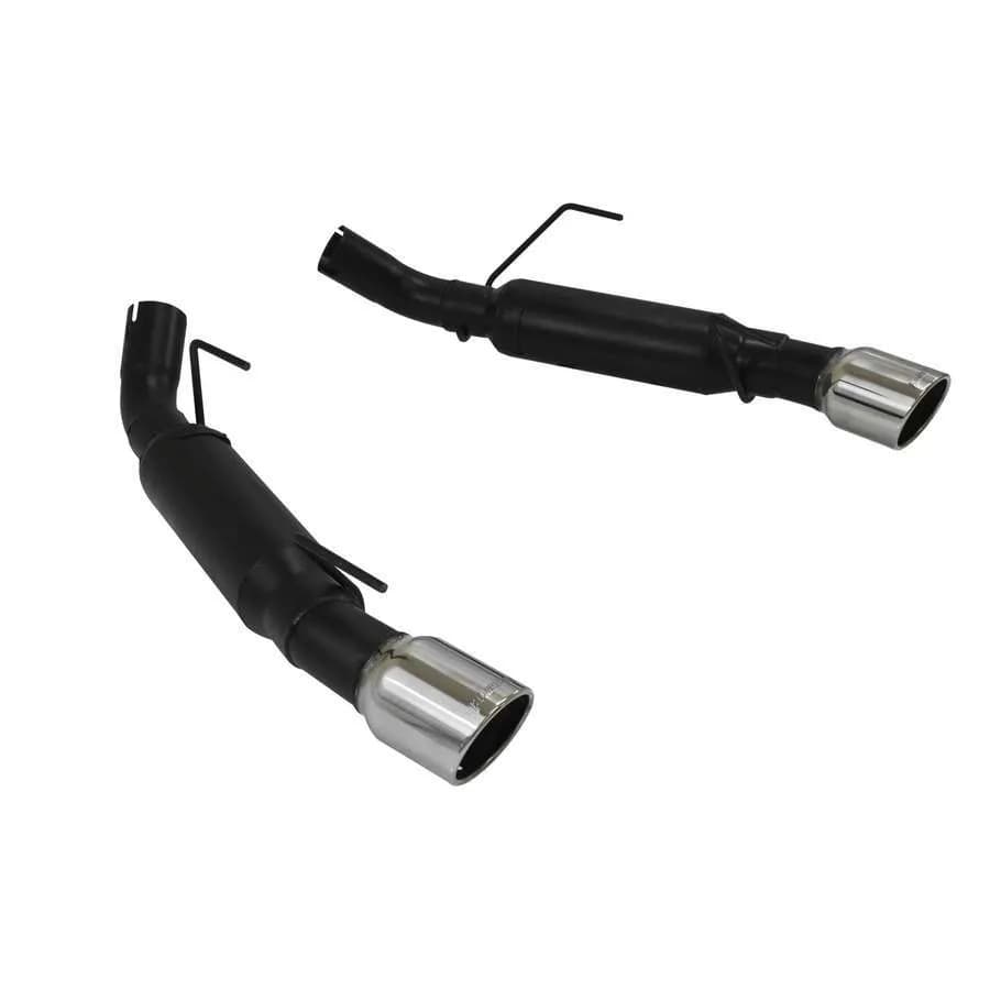 05-10 Mustang GT/GT500 4.6L/5.4L V8 Axle-back Outlaw Mufflers Mandrel Bent 3in. 16 Gauge Tubing 4in. Polished T304 Stainless Steel Tips DOR Outlaw 409S Stainless Steel