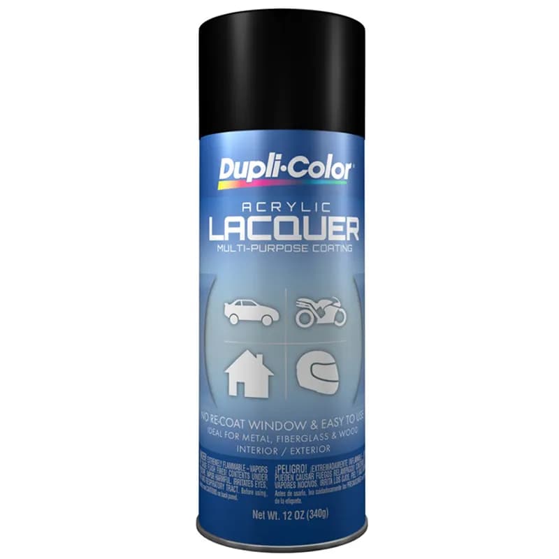 Premium Lacquer; Flat Black; 12 Oz. Aerosol