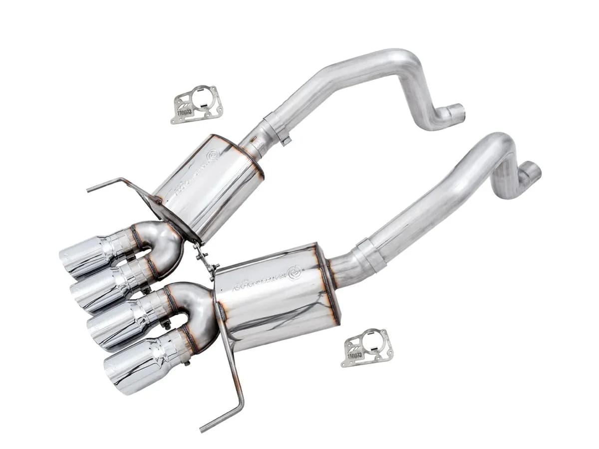 Awe Touring Edition Axleback Exhaust For c7 Corvette Stingray / Z51 / Grand Sport / Z06 / Zr1 -- Chrome Silver Tips (Includes Awe Afm Valve Simulators)