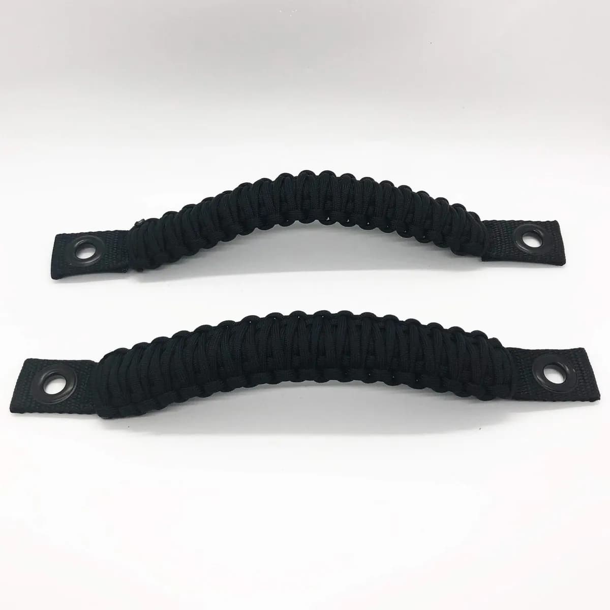 Paracord Grab Handles Rear Pair Bolt-On For Jeep Wrangler Jl, Jlu 2018-2025 - 550 Paracord | Bartact | Black / Mango Orange