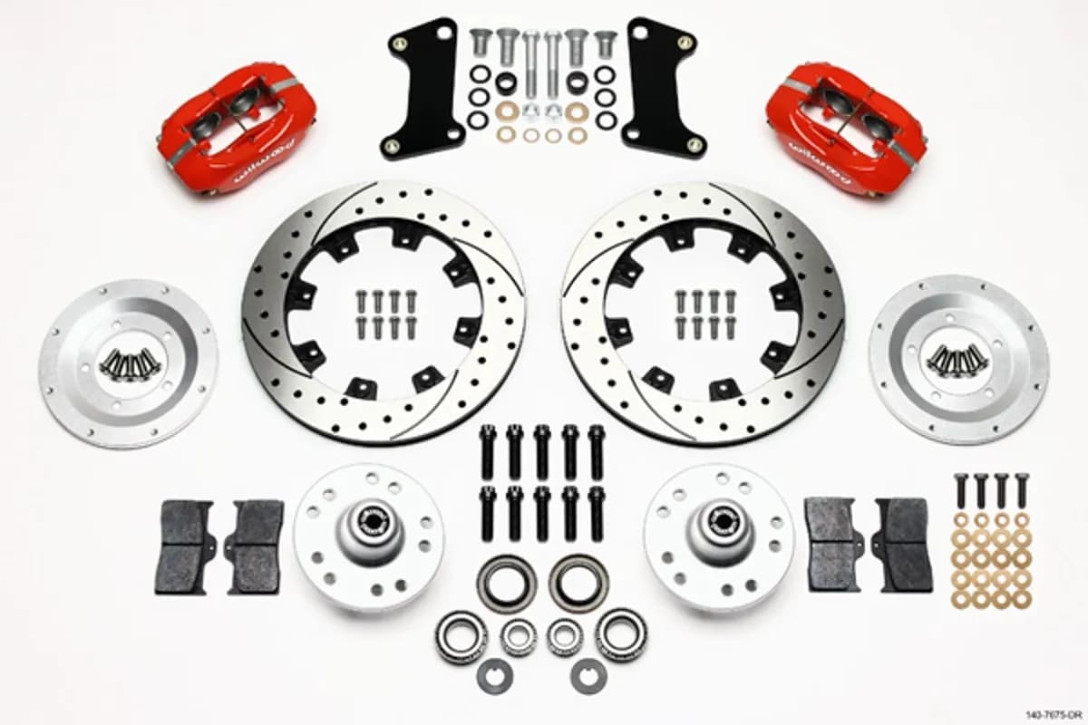 Wilwood FDLI Front Kit 12.19in Drilled Red 67-69 Camaro 64-72 Nova Chevelle