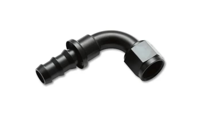 Vibrant Performance - 22906 - Push-On 90 Degree Hose End Elbow Fitting; Size: -6AN