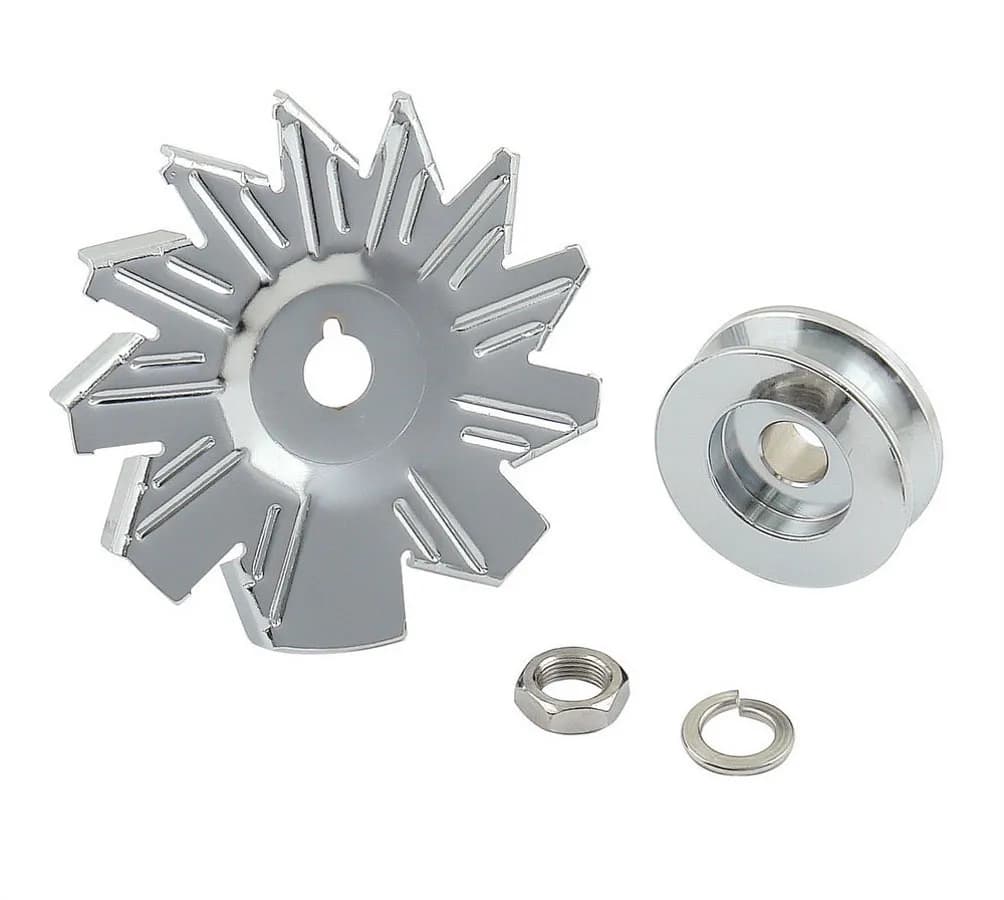 Chrome Alt Fan And Pulley