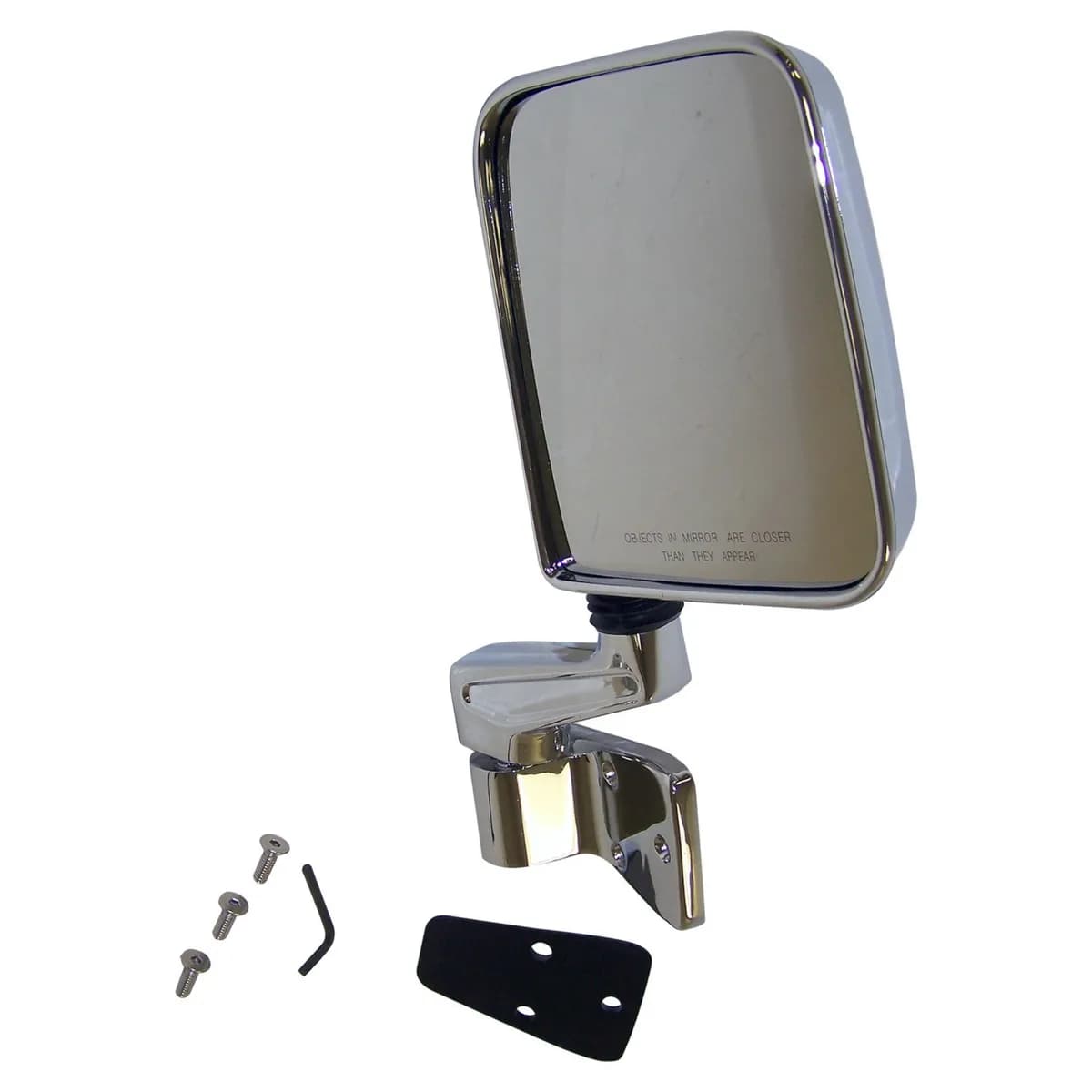 Crown Automotive Jeep Replacement 82201772C Right Manual Folding Mirror for 87-06 Jeep YJ, TJ Wrangler, 87/02 Style, Chrome