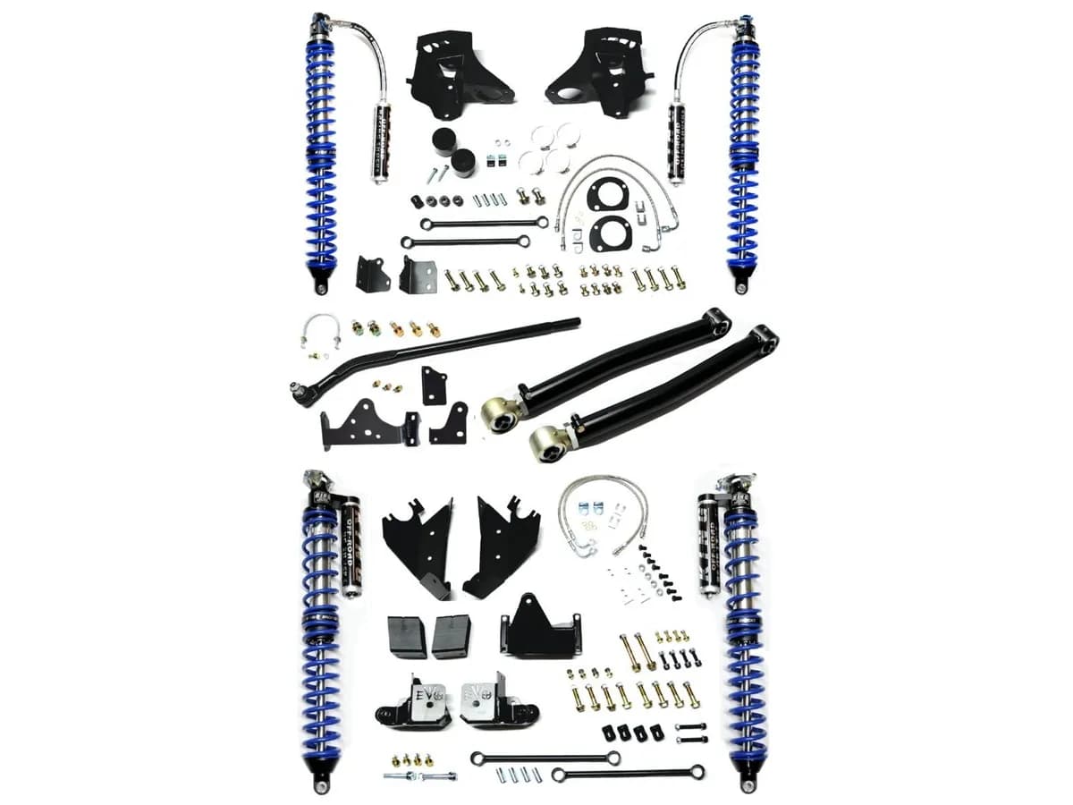 JK Jku EVO 3-5 Inch Lift King Coilover Conversion Enforcer Pro ( Black ) Jeep Wrangler 2 Door & 4 Door 2007-2018 - Stage 1 / King Coilovers