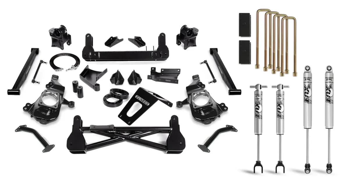 7 Inch Standard Lift Kit with Fox PSMT 2.0 Shocks For 20-21 Silverado Sierra 2500 3500 2WD 4WD Cognito Motorsports Truck