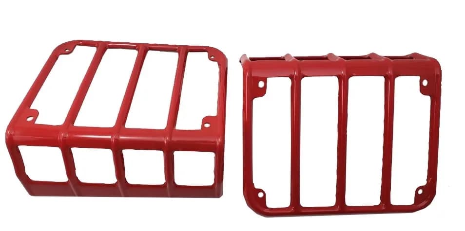 Steinjäger Exterior Accessories Wrangler JK 2007-2018 Light Guards Rear Red Powder Coated Stainless