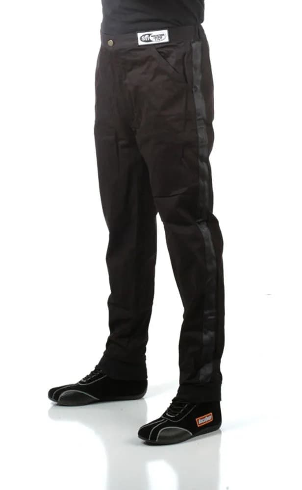 Single Layer Racing Driver Fire Suit Pants; Sfi 3.2a/ 1 ; Black Medium