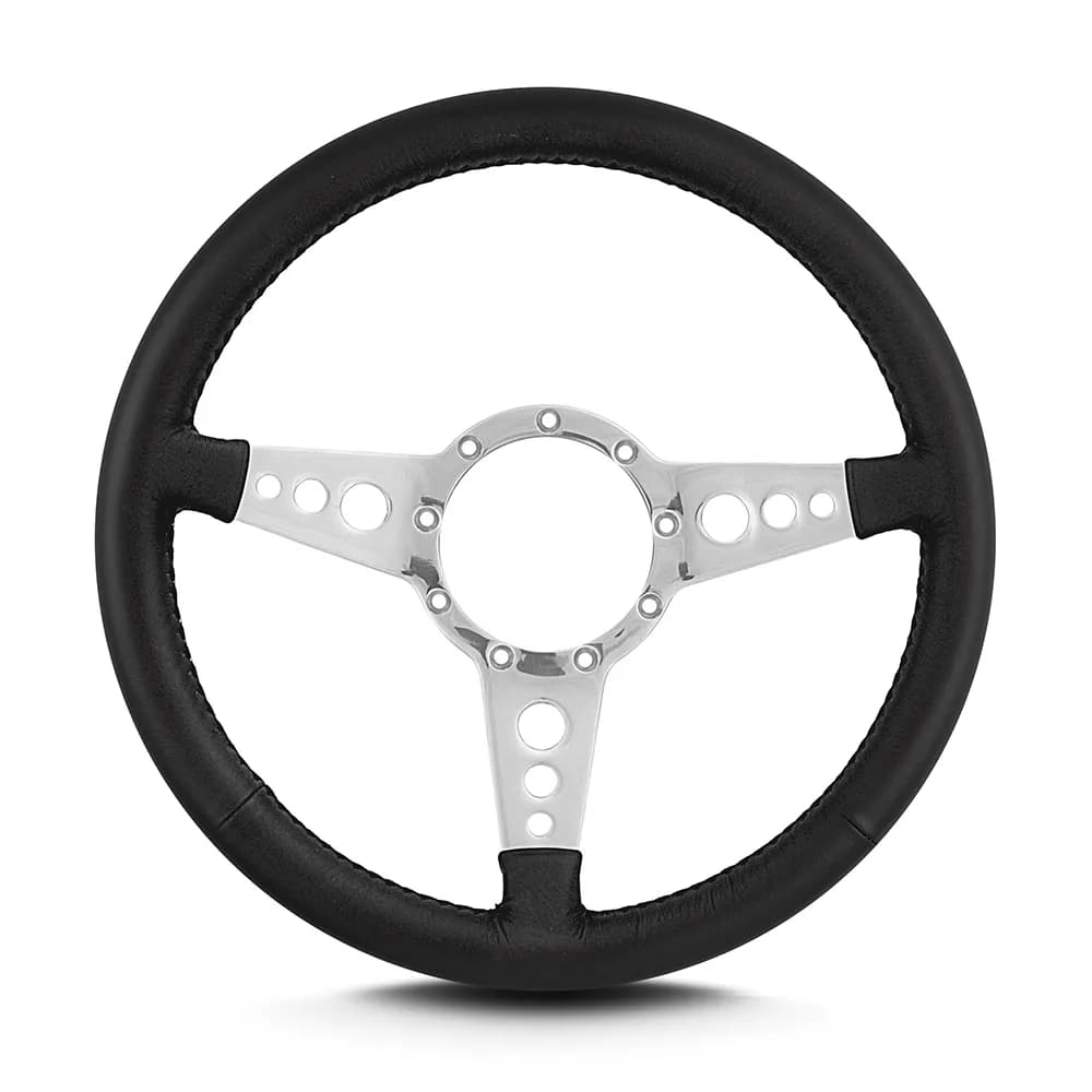 Lecarra Trans Am Steering Wheel; Black; Polished Spokes; 14 in. Standard Grip;