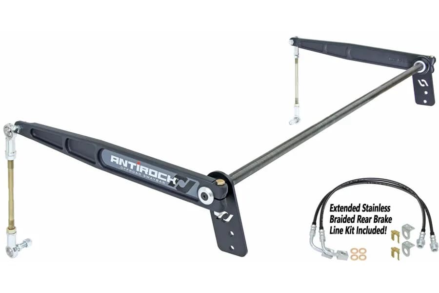 Antirock Sway Bar Kit 07-18 Wrangler JK 4 Door Rear Bolt-On Steel Arms RockJock 4x4