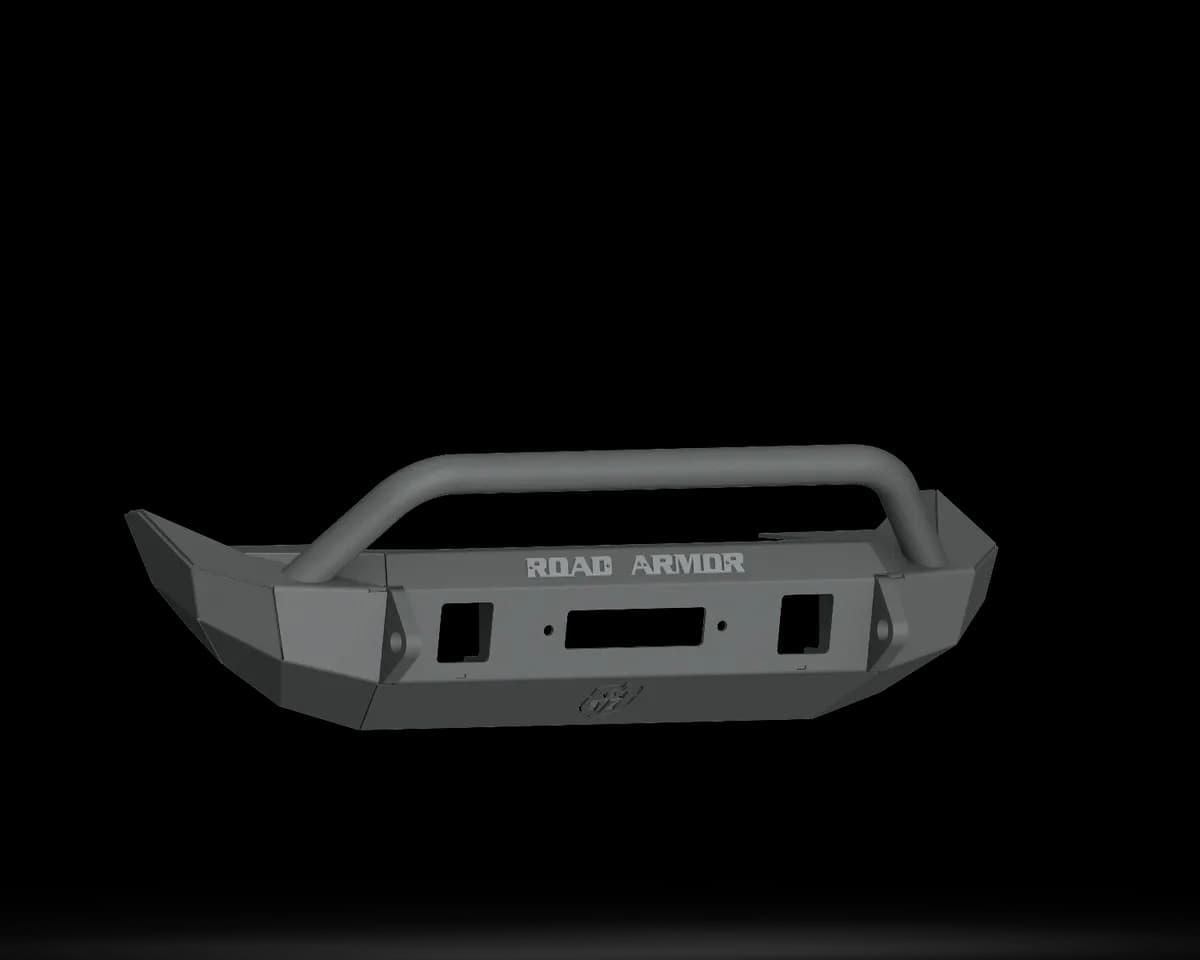 Stealth Front Mid Width Winch Bumper Pre-Runner Guard - Texture Black 2018-2025 Jeep JL JLU JT
