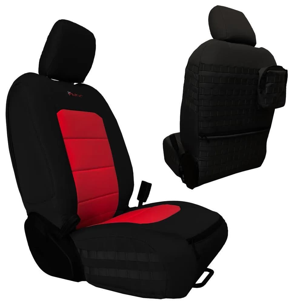 Bartact Tactical Series Front Seat Covers - Black/Red