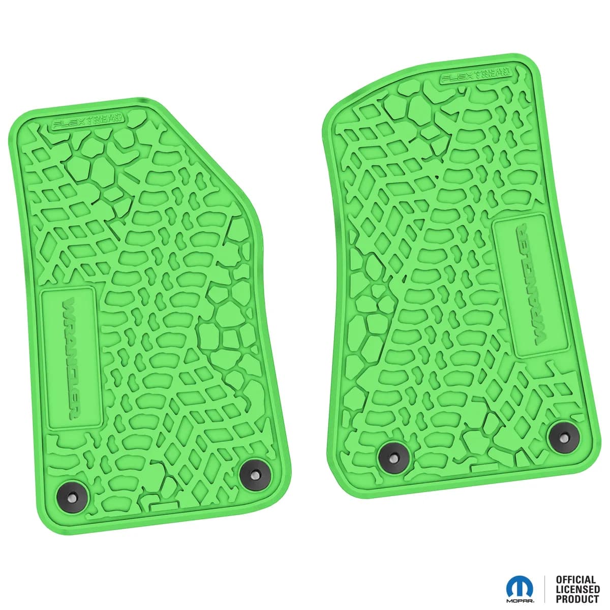 18-24 Jeep JL 2 Dr Front -Tire Tread/Scorched Earth Scene w/ Wrangler Insert - Black w/ Lime Insert