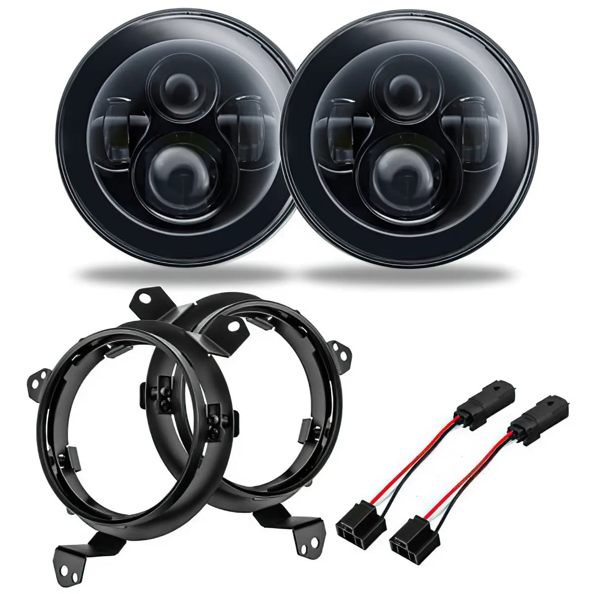 Oracle 7in. High Powered LED Headlights - Pair - No Halo - JT/JL