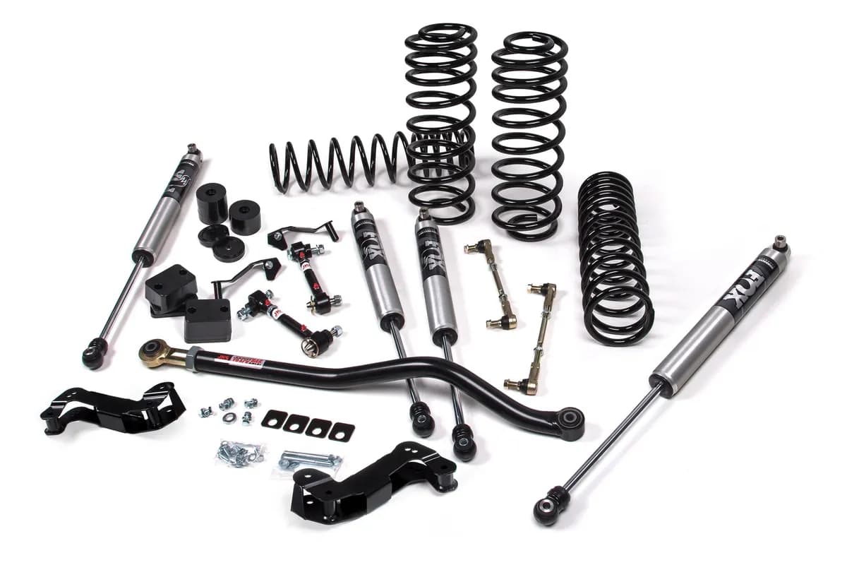 2018-2024 Jeep Wrangler JL J-Kontrol 2.5 Inch Lift Kit 4 Door w/Fox Adventure Series Shocks Standard Rate Coils JSPEC